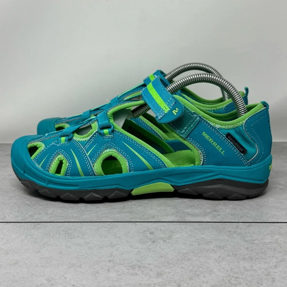 Merrell Kids' Teal and Lime Sandals